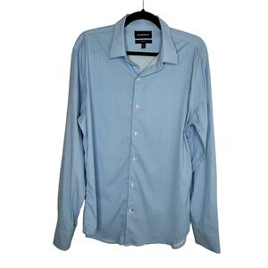 Bonobos Shirt Men Large Slim Fit Button Blue Nylon Spandex Performance Shirt G